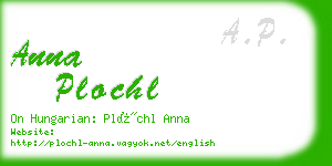 anna plochl business card